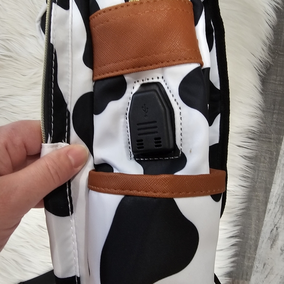 YGR school business travel backpack  cow print new - Picture 8 of 15